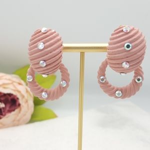 ✔️Jeff Lieb Pink Interchangeable Earrings